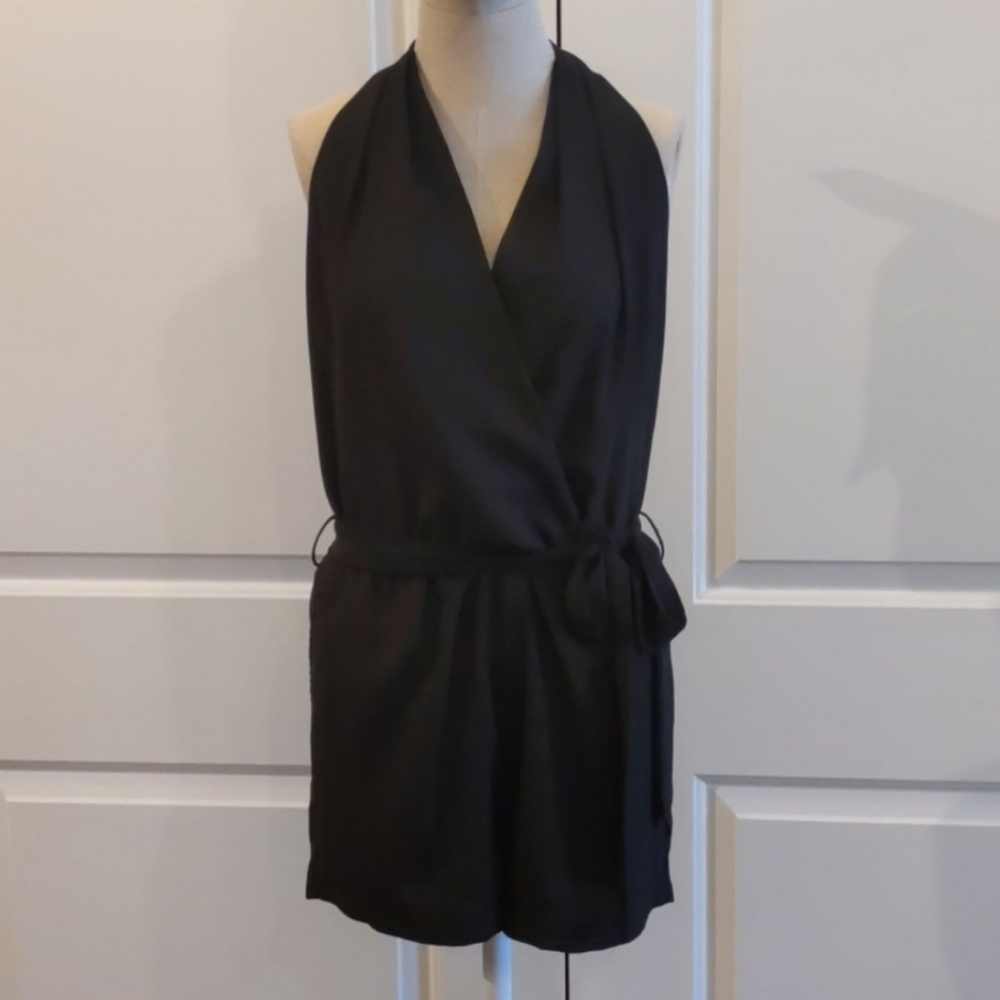 Hot & Delicious black halter romper - JC010